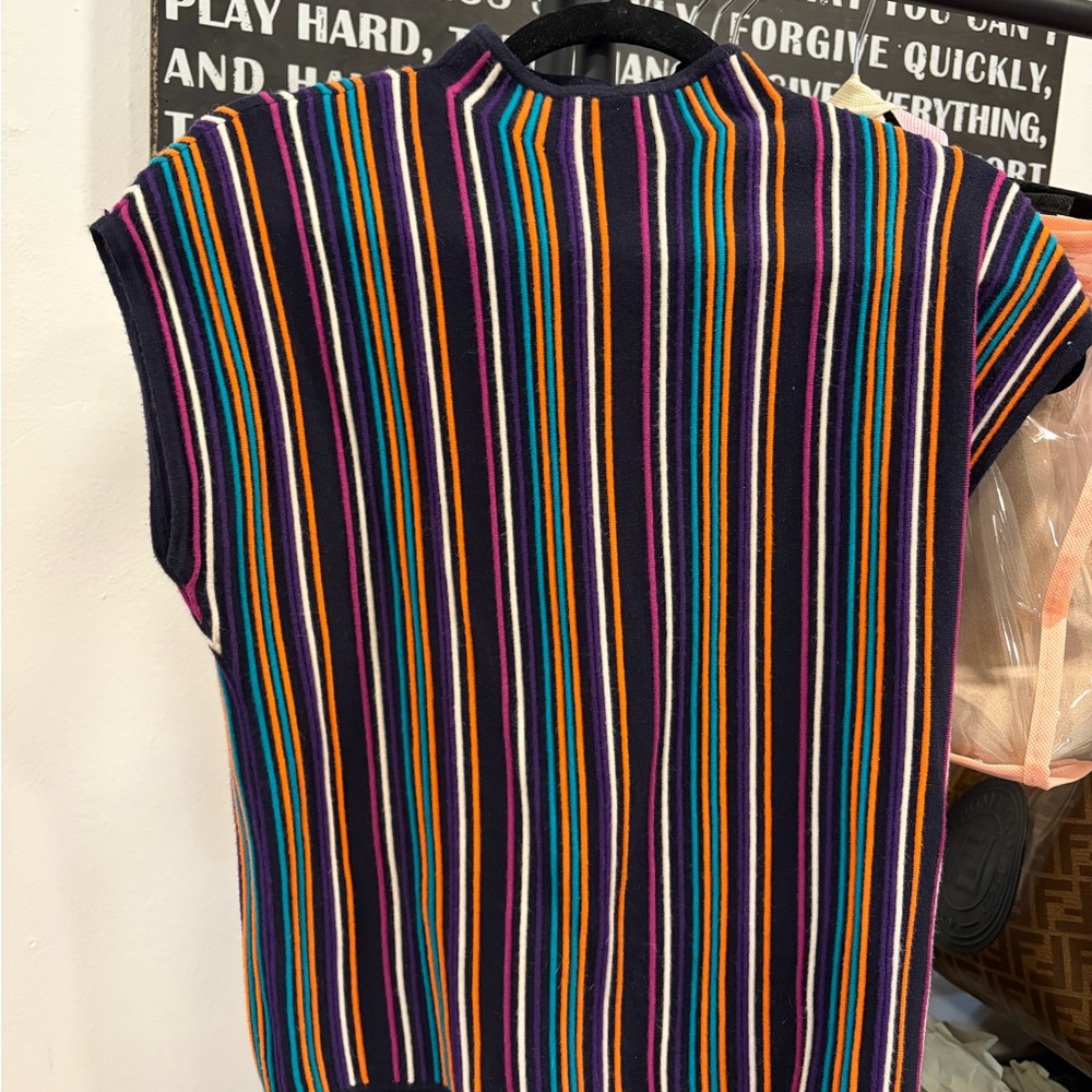 Striped Multicolor Knit Top & Skirt